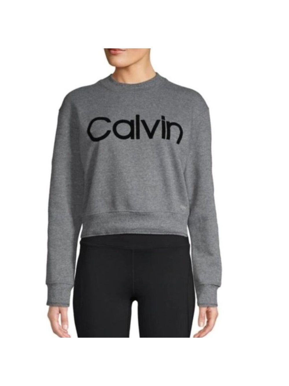 CALVIN KLEIN Performance Flocked Logo Sweatshirt